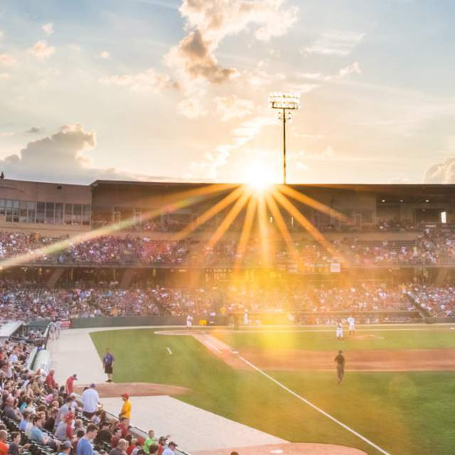 Sunset over Victory Field, how of the Indianaplis Indians