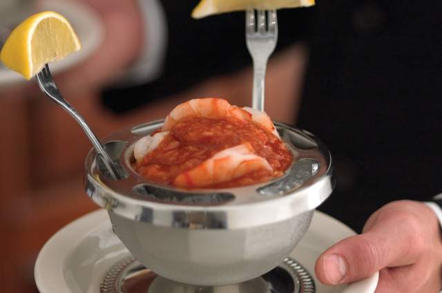 Eating the spicy shrimp cocktail at St. Elmo is a right of passage for visitors to Indy