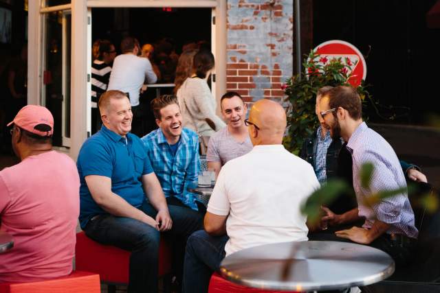 Gathering outside of Mass Ave's Metro Nightclub