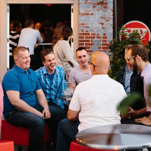 Gathering outside of Mass Ave's Metro Nightclub