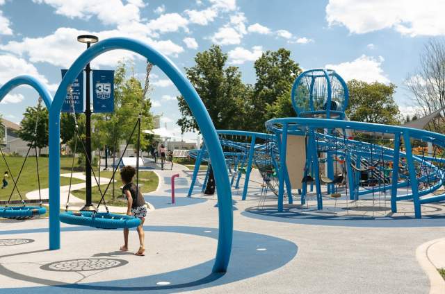 The Colts Canal Playscape blurs the line between playground and art.