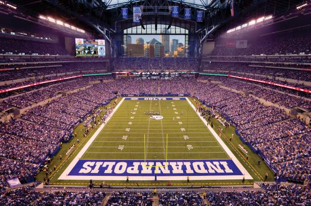 Lucas Oil Stadium is home to the Indianapolis Colts