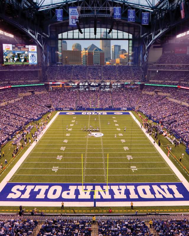 Lucas Oil Stadium is home to the Indianapolis Colts