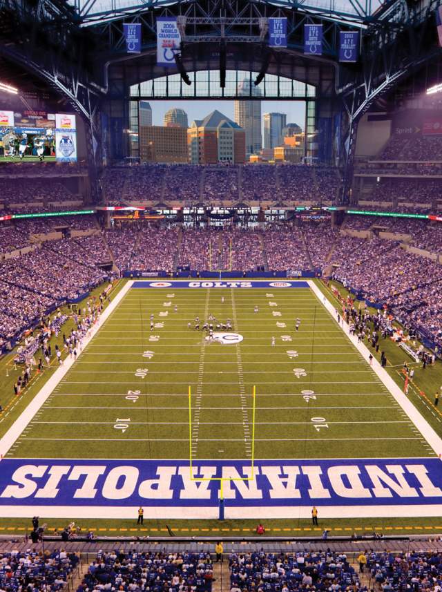 Lucas Oil Stadium is home to the Indianapolis Colts