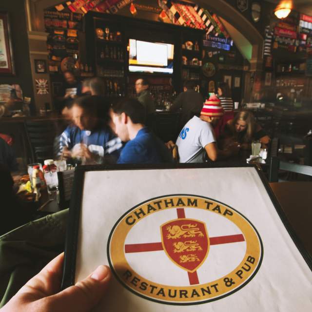 The Chatham Tap is a favorite sports bar for soccer fans