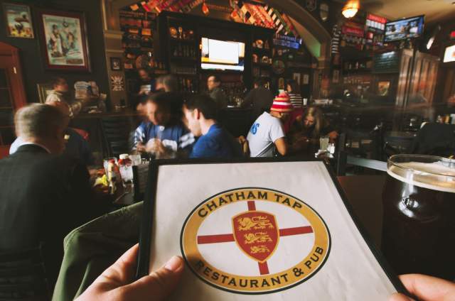 The Chatham Tap is a favorite sports bar for soccer fans