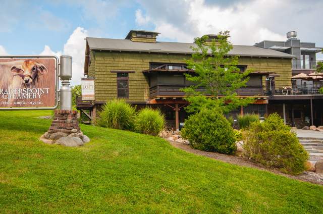 Traders Point Creamery is a scenic farm and home to The Loft Restaurant