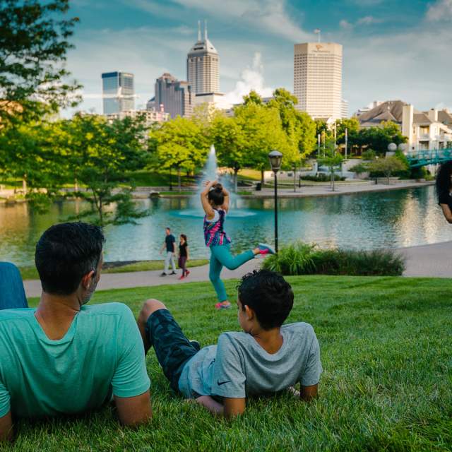 Relaxing on a bluff next to the Central Canal