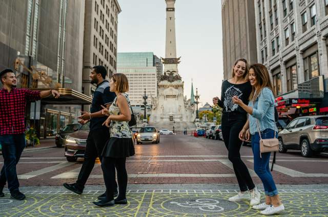 Monument Circle is the ultimate backdrop for urban adventures