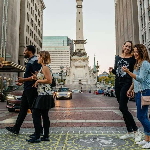 Monument Circle is the ultimate backdrop for urban adventures