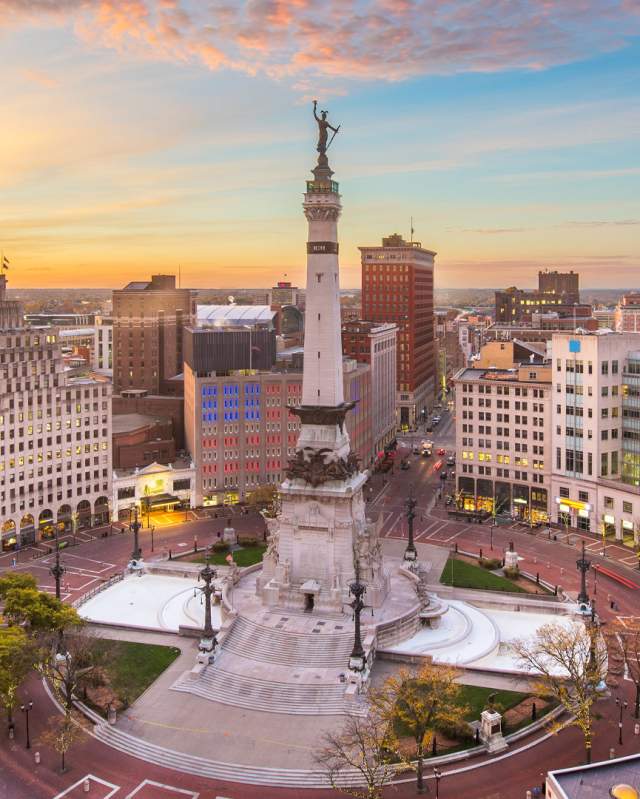 Monument Circle and the Soldiers & Sailors Monument