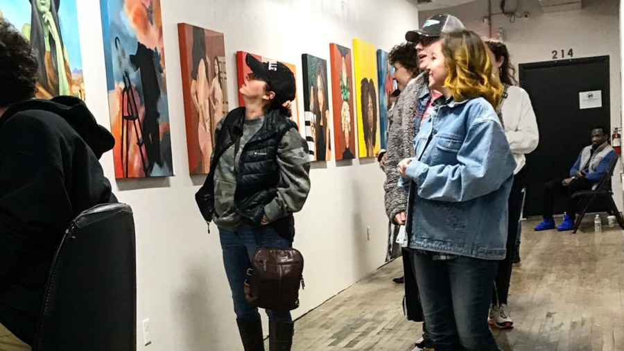 People Enjoying The Display At Murphy Arts Center In Indianapolis